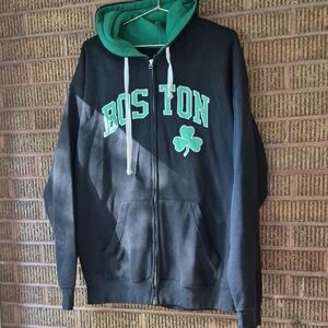Black and Green Boston Hoodie